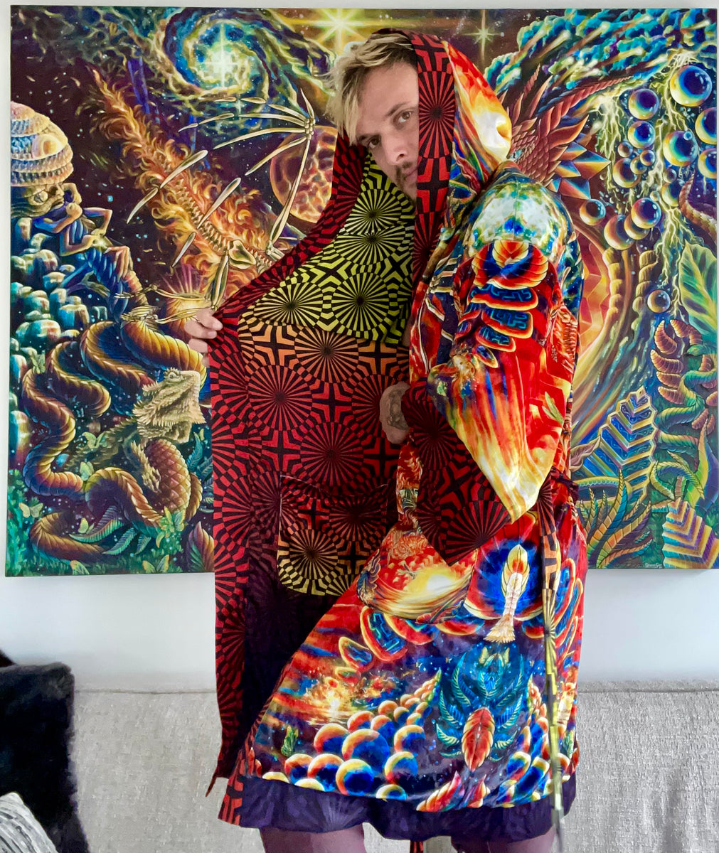 In Our Midst/Flame Wheel - Reversible Crushed Velvet Robe – MI KULTURE
